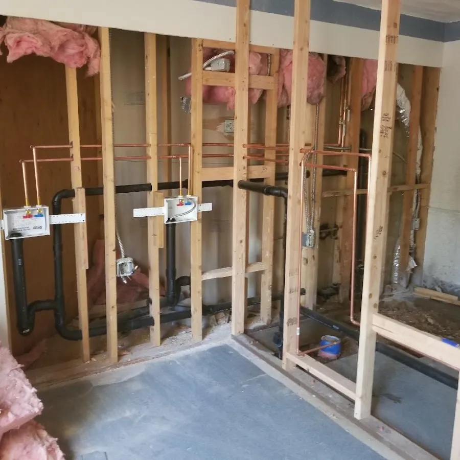 Copper pipe rough-in and plumbing installation in Lake Stevens